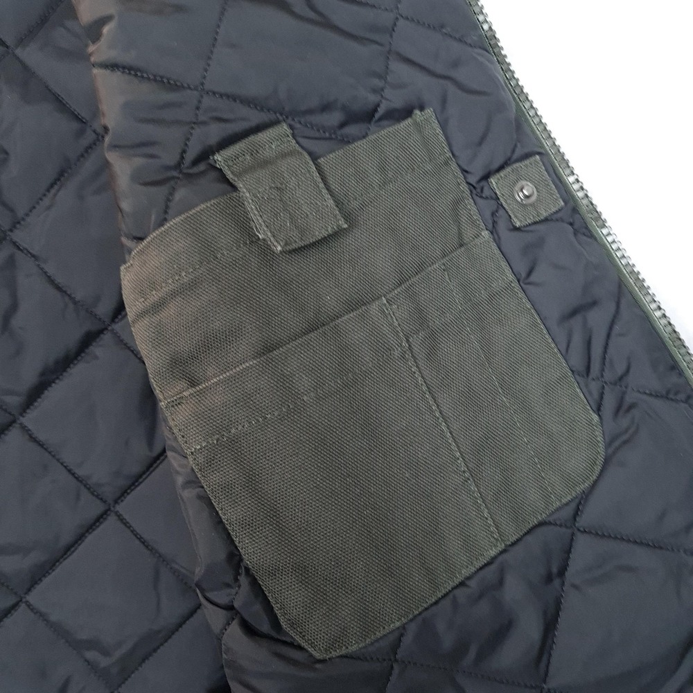 Duluth Trading Vest Mens Large Green Canvas Quilted Superior Fire Hose - Picture 10 of 16